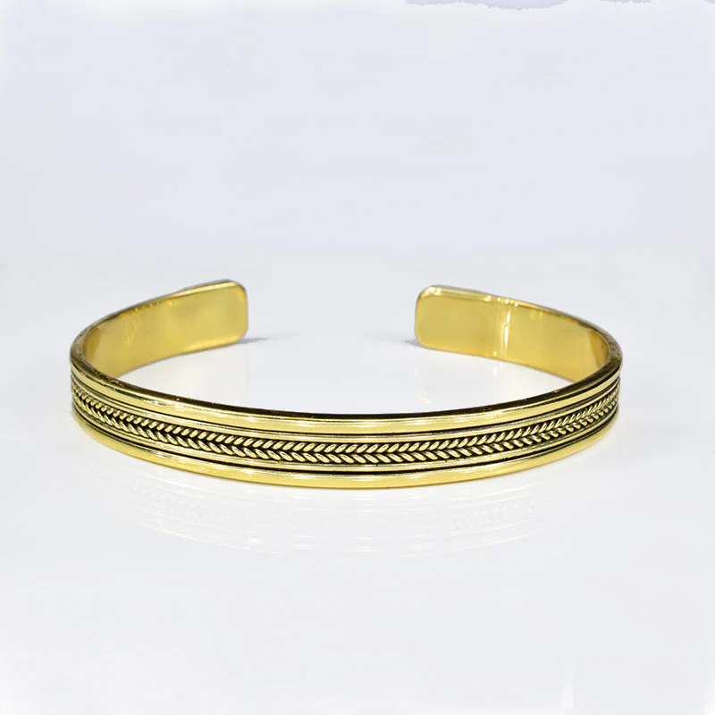 Tribal Brass Bangle - Image 3
