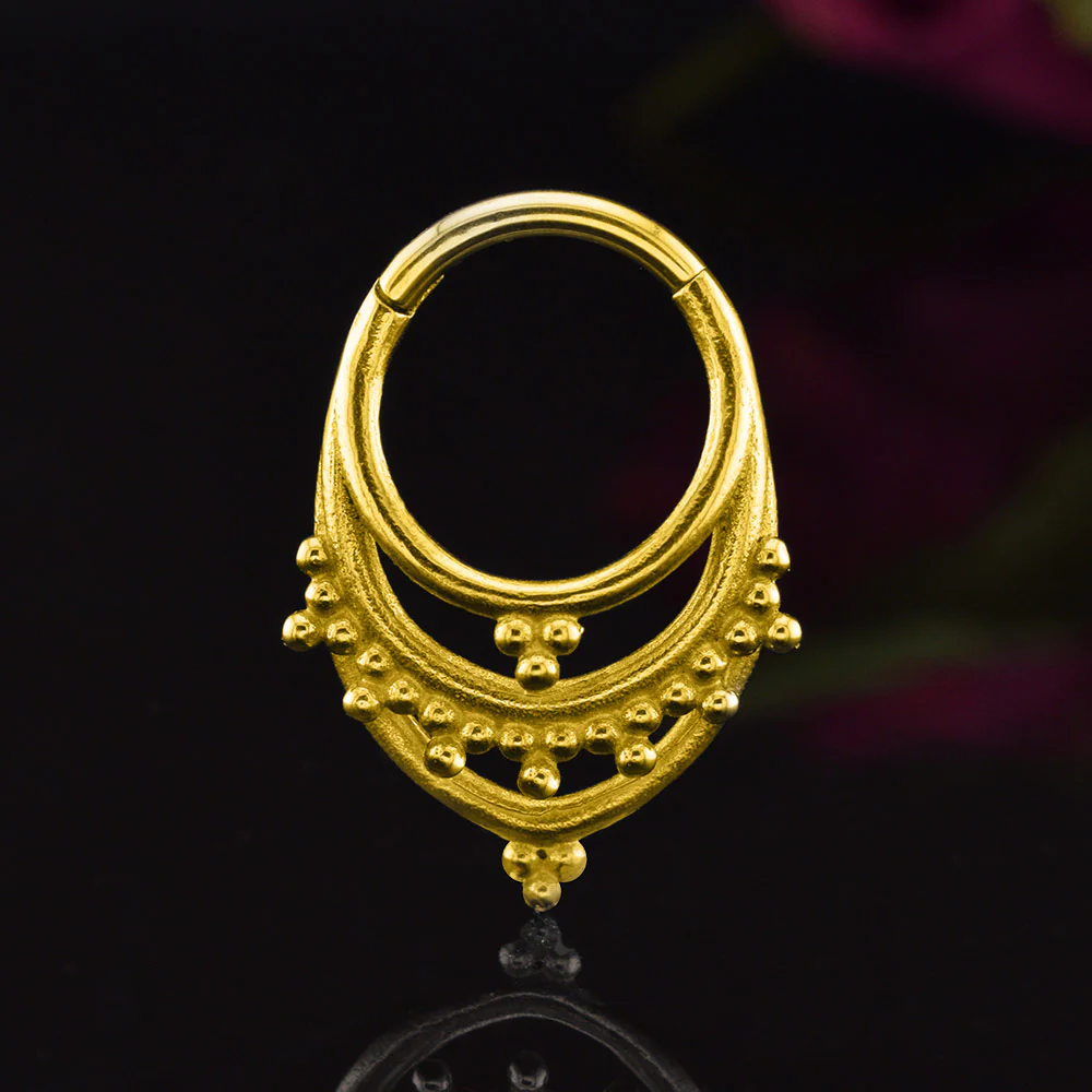 'Asha' Rajasthani Clicker Ring in Gold