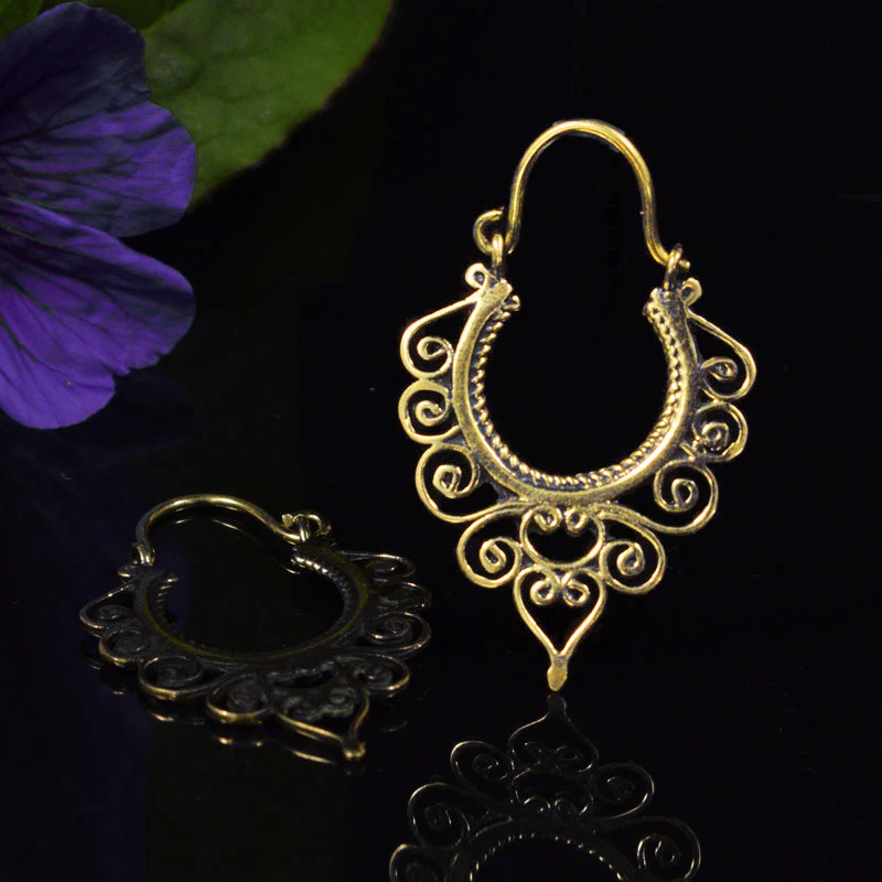 Tribal Indian Brass Earrings