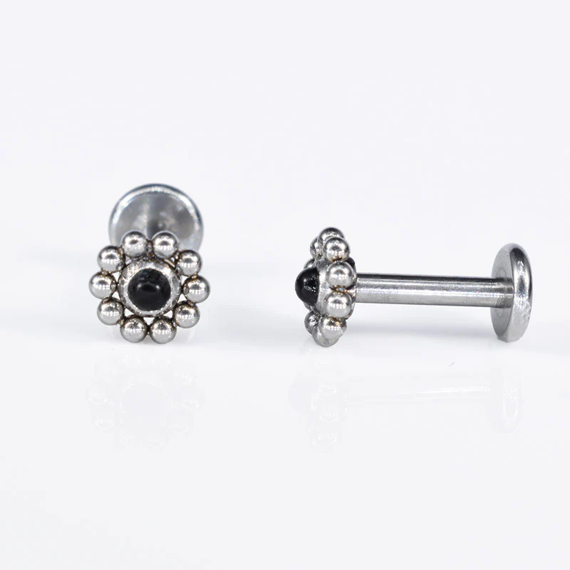 Labret with Onyx Stone - Image 2