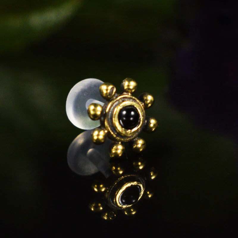 Tribal Labret BioFlex with Onyx Stone