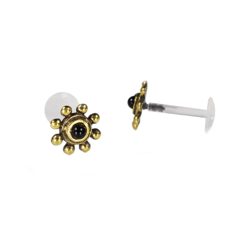 Tribal Labret BioFlex with Onyx Stone - Image 2
