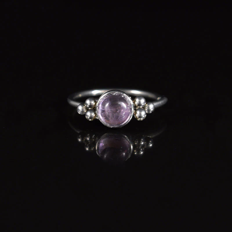 Nose Ring with Amethyst Stone
