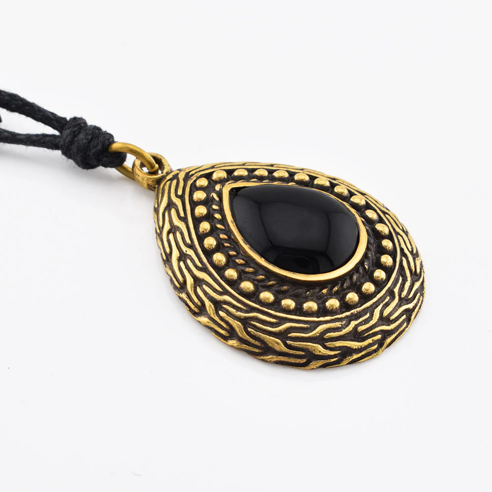 Tribal Onyx Teardrop Pendant - Image 3