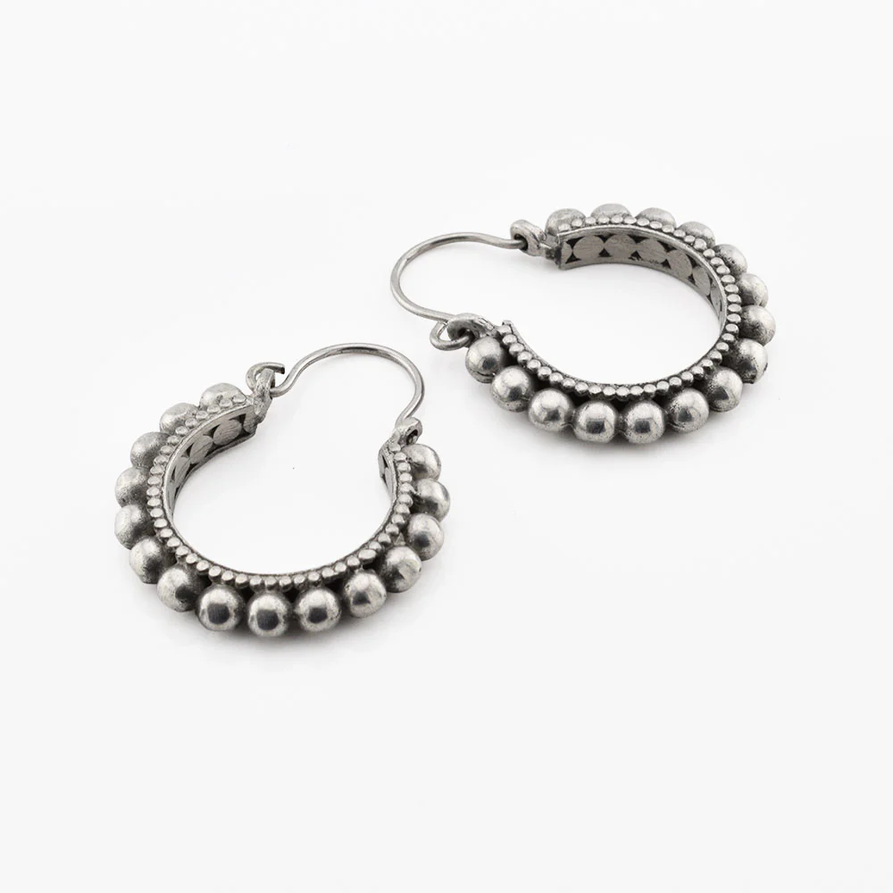 Tribal Hoop Earrings 'Kantara' - Image 2