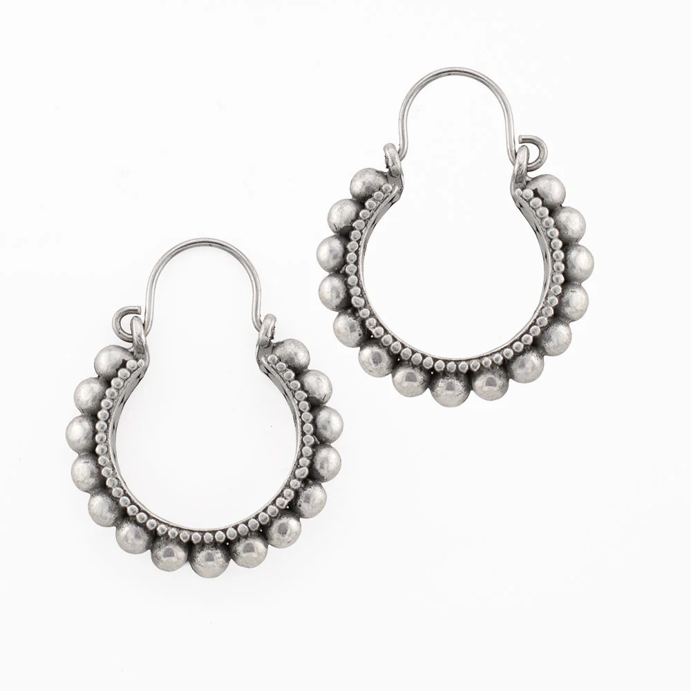 Tribal Hoop Earrings 'Kantara' - Image 3