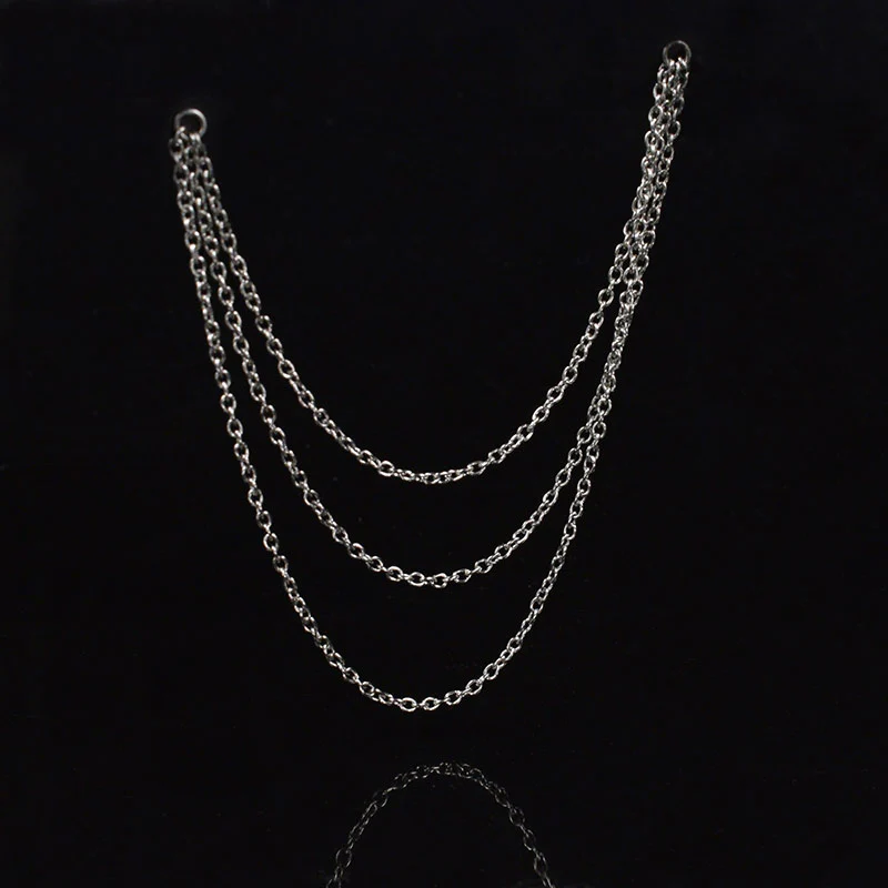 Triple Connecting Chain for Ear Piercings