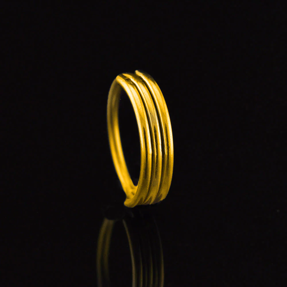 Triple Nose Ring in Gold