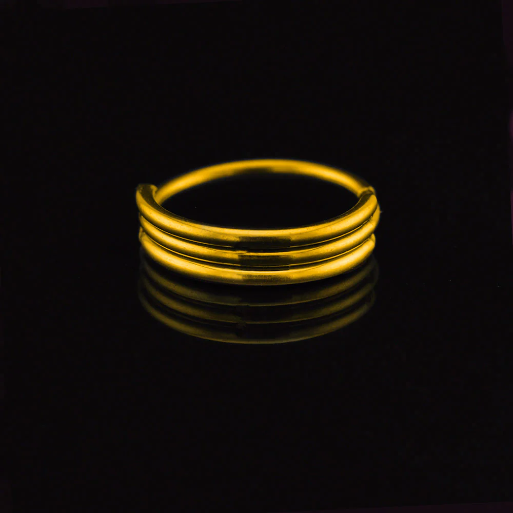 Triple Nose Ring in Gold - Image 2