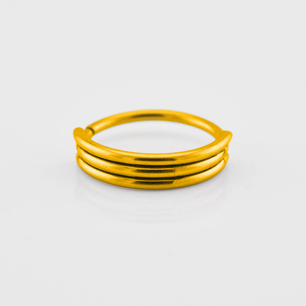 Triple Nose Ring in Gold - Image 3