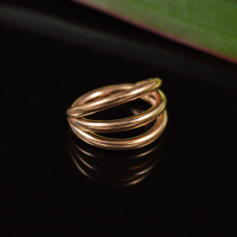 Triple Stack Ring in Rose Gold