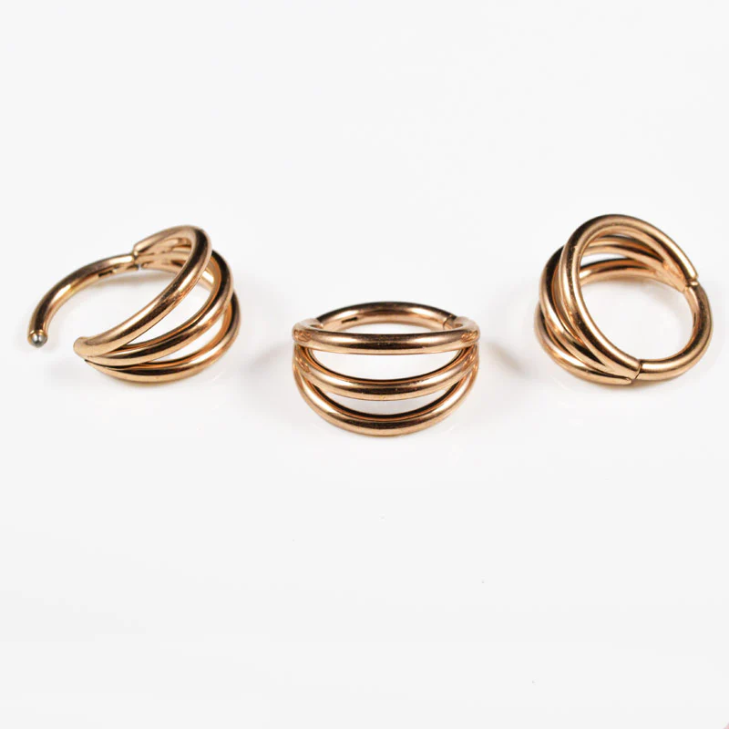 Triple Stack Ring in Rose Gold - Image 2